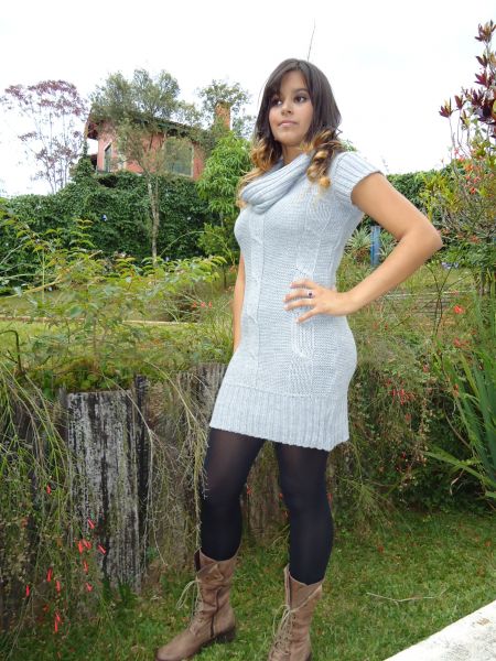 VESTIDO TRICO GOLA BOBA REF 1440